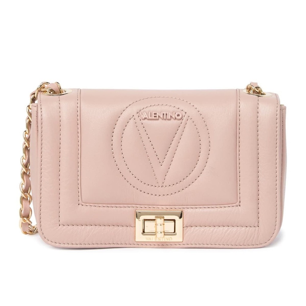 Dusty Rose Beatriz Leather Crossbody Bag | Valentino by Mario Valentino